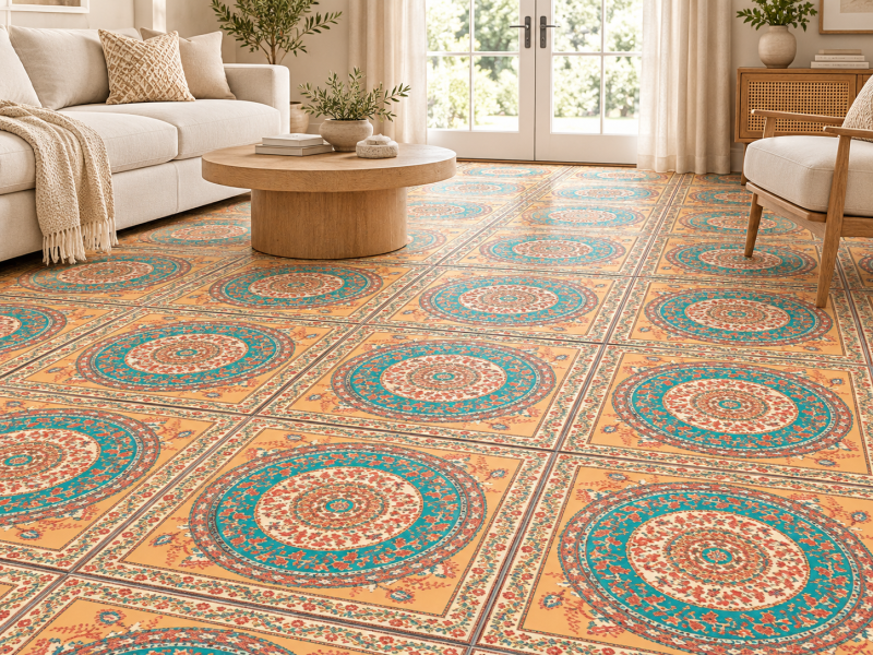 1.5mm Peel and Stick Floor Tiles | Deyou Home Decor