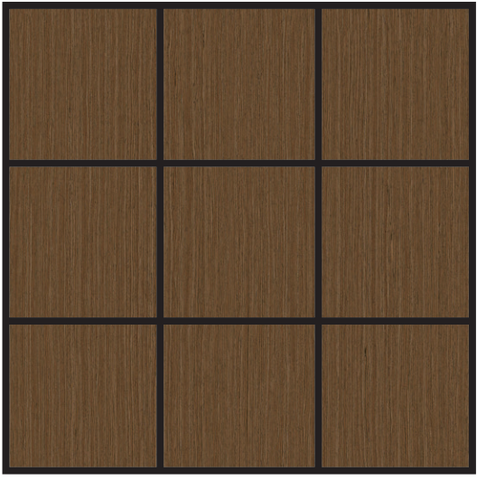 方格木纹自粘聚酯纤维墙板 60×60cm BS-A2-3103