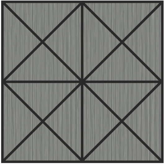 灰木纹交叉菱形自粘聚酯纤维墙板 60×60cm BS-B2-3102-4