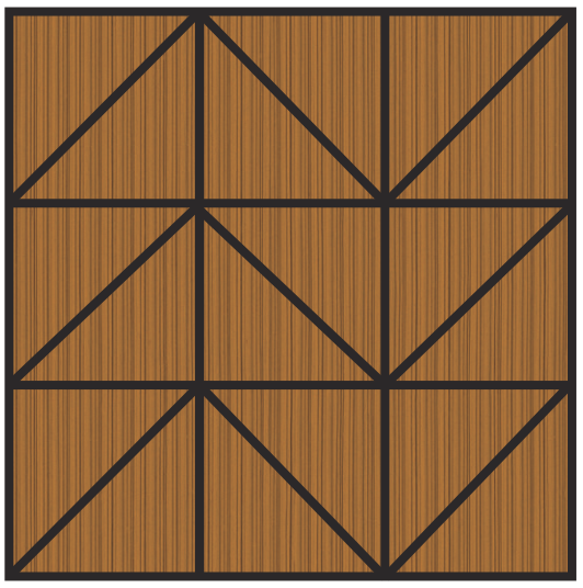 木纹折线几何自粘聚酯纤维墙板 60×60cm BS-B4-3104