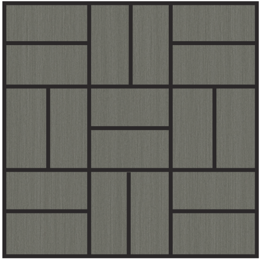 灰木纹错位方格自粘聚酯纤维墙板 60×60cm BS-B5-3107-2