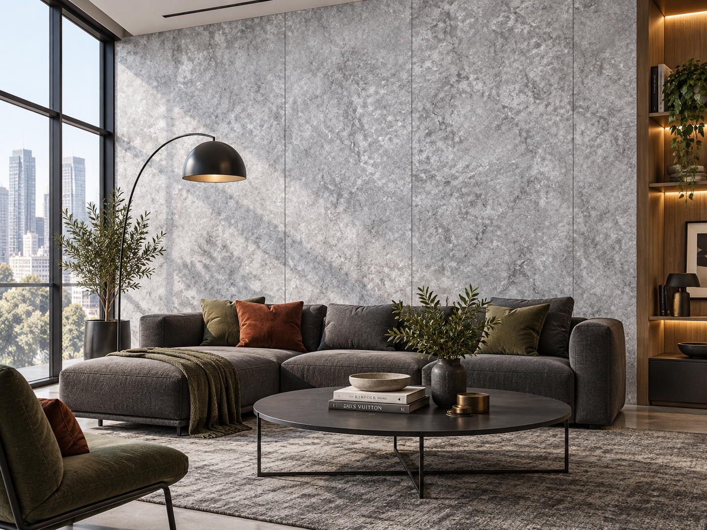 Light Grey Cloud Marble UV Wall Panel 4