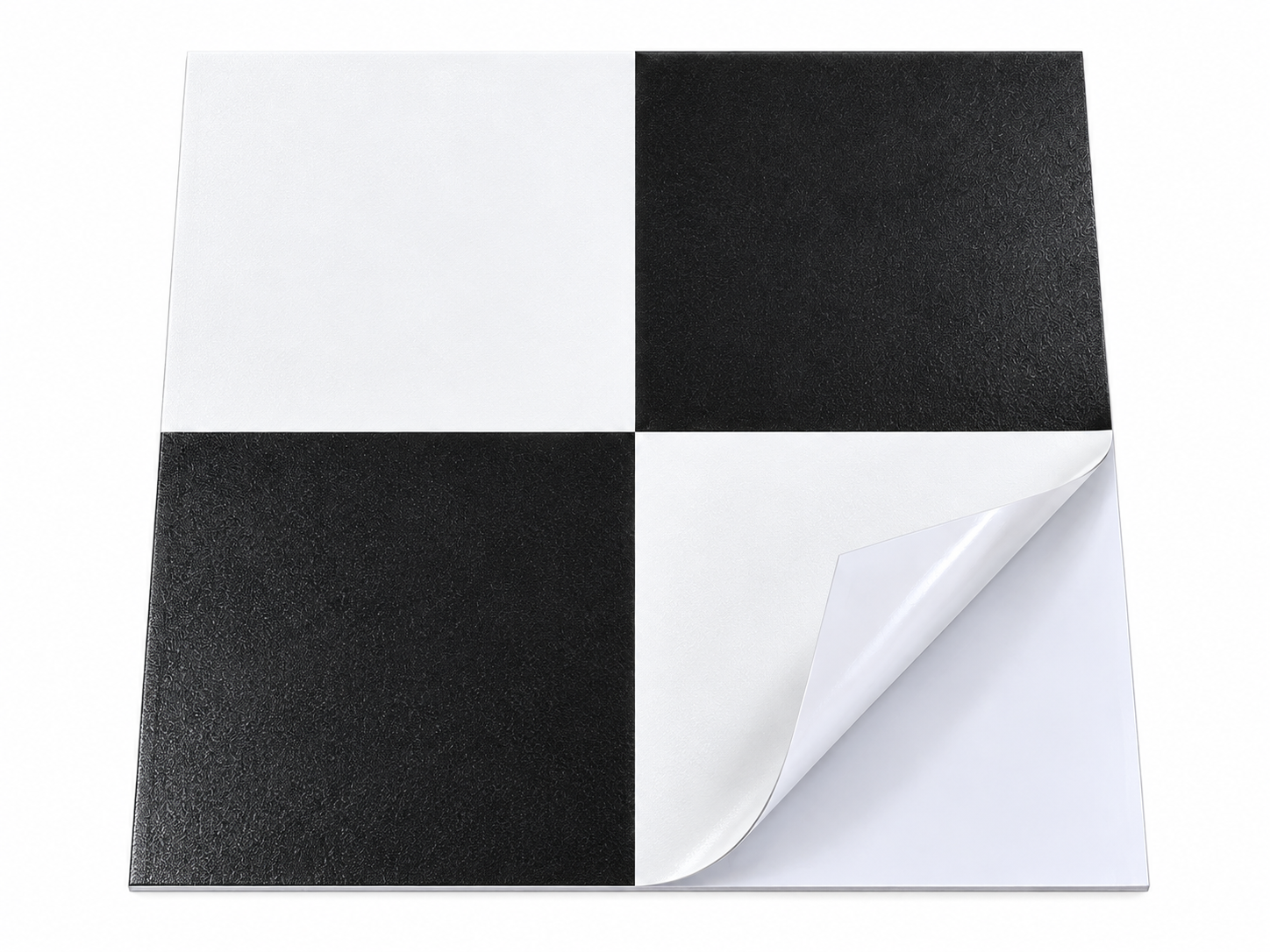 Black & White Checker Peel and Stick Floor Tiles 2