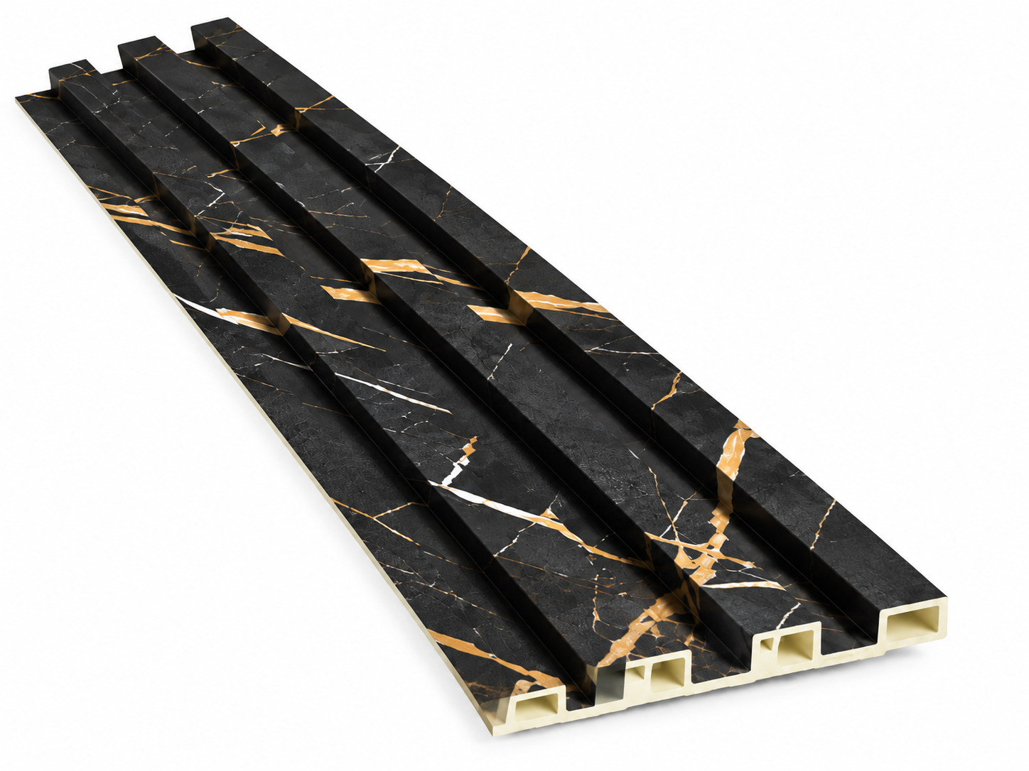 Black Gold Marble Fluted Wall Panel 5