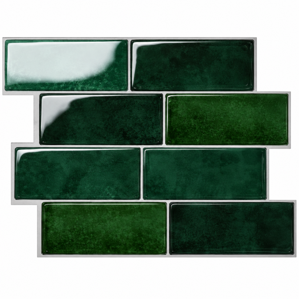 Azulejos autoadhesivos de gel PU tipo metro verde YJC0181 1