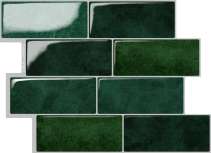 Azulejos autoadhesivos de gel PU tipo metro verde YJC0181 3