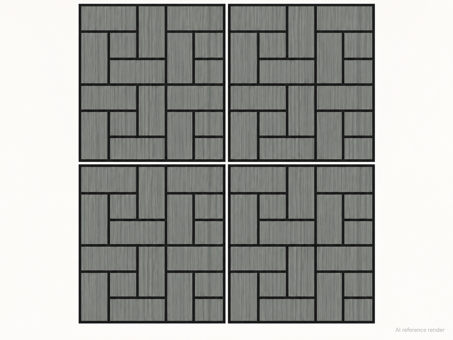 灰木纹编织几何自粘聚酯纤维墙板 60×60cm BS-B1-3102-4 5