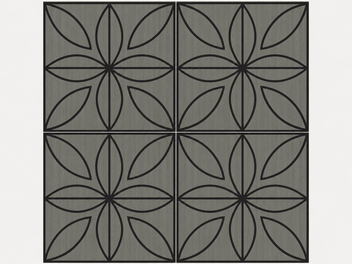 灰木纹八瓣花自粘聚酯纤维墙板 60×60cm BS-B6-3107-2 5
